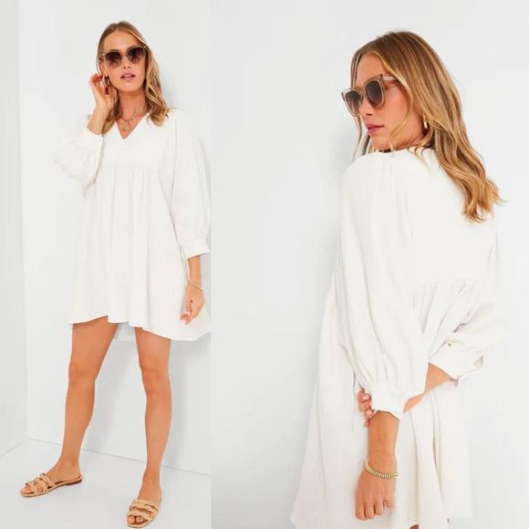 Tuckernuck Dresses & Skirts - NEW Tuckernuck Dress Gauze Cotton Millie Dress White Size M